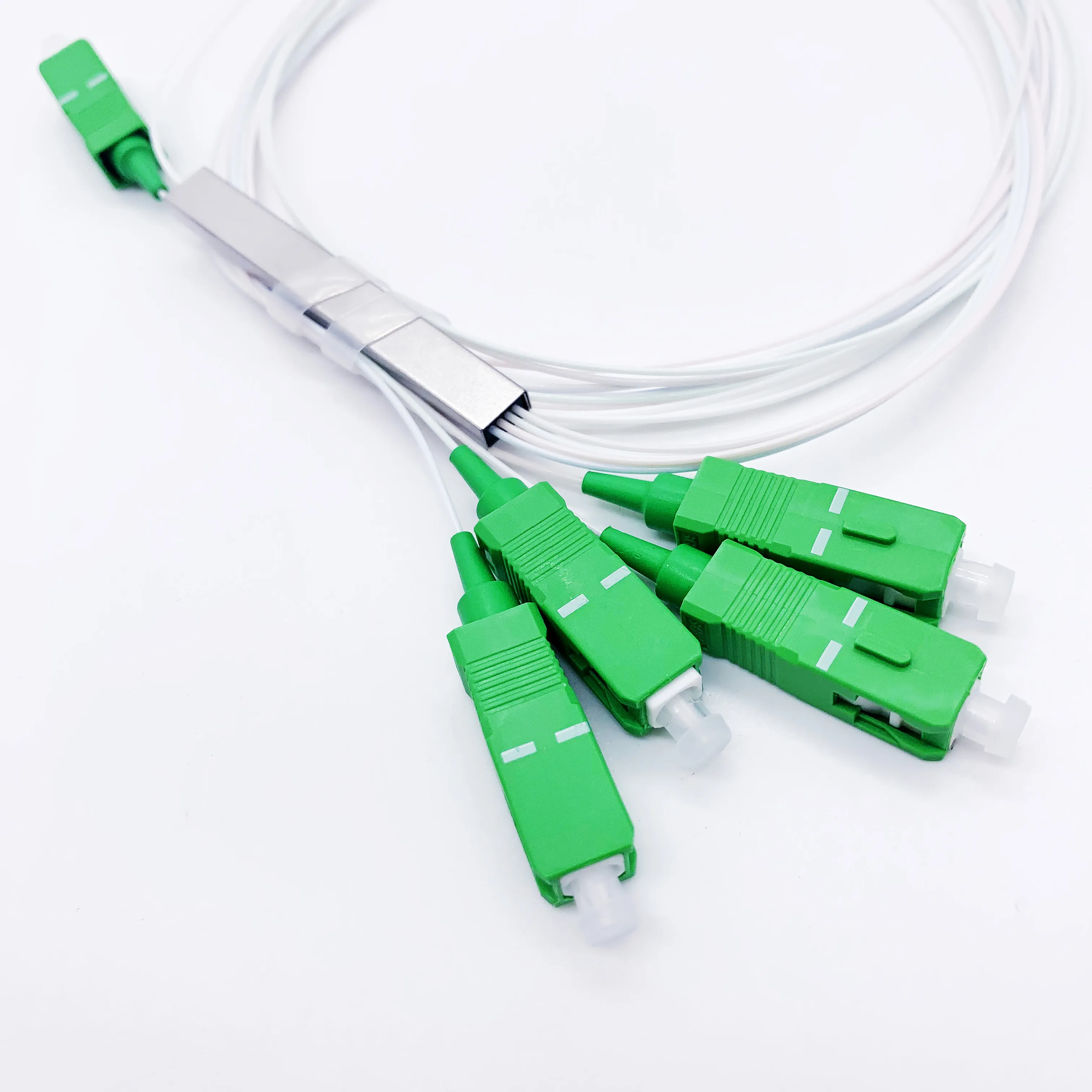5pcs 10pcs Opitc 광섬유 분배기 1x2 1×4 1×8 1×16 1×32 광섬유 커넥터 튜브 분배기 SC APC 커넥터 분배기 커넥터
