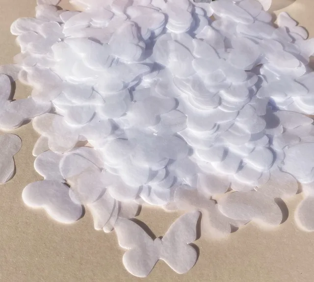 White butterflies wedding confetti Eco friendly Biodegradable Throwing
