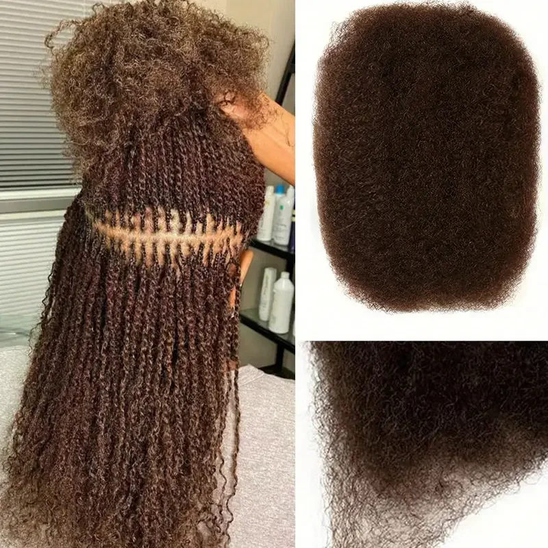 Local Warehoue 50g Afro Kinky Curly Braiding Bulk Hair Extensions for Mini Twists No Weft Soft Locs Afro Kinky Curly Human Hair 3
