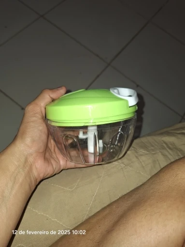 Processador Manual Triturador de Alimentos 3 Laminas 500 ml - Neverdie photo review