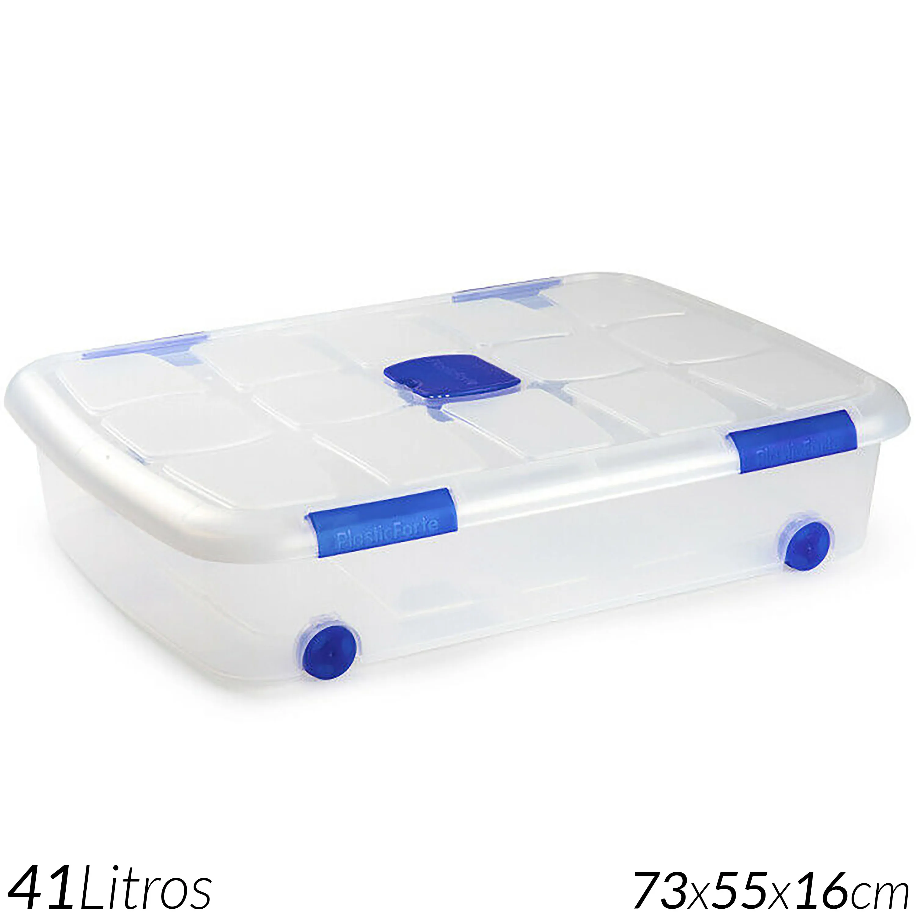 4 Cajones Apilables Con Ruedas – Organizador Transparente, Tapa Incluida, Fácil Montaje, Para Armario O Baño