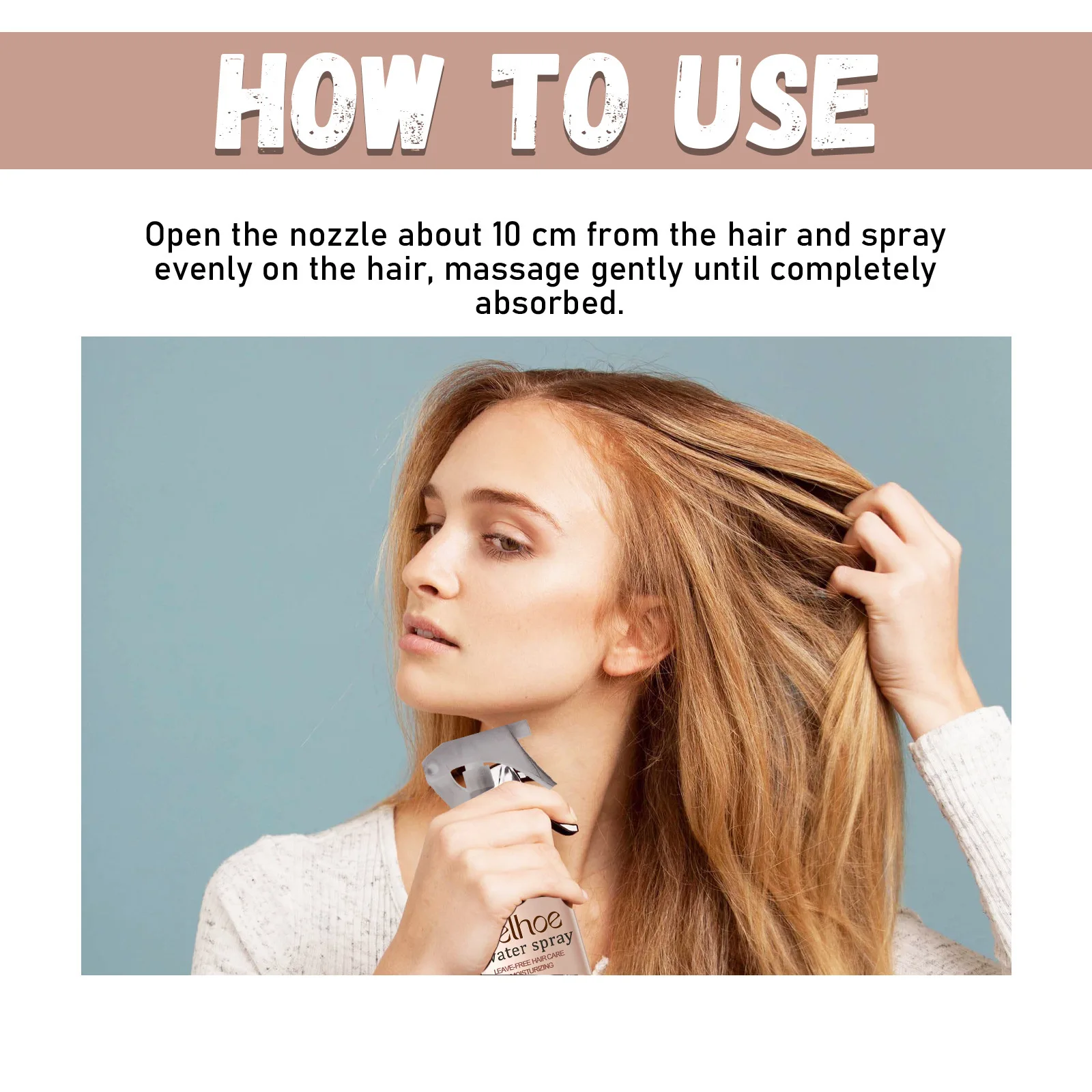 EELHOE Hair Repair Spray Essential Anti Frizz Spray Smoothing Hair Straighten Serum Scalp Treatment Nourishing 150ml