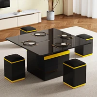 Anajqaqia 100x50x43cm Table basse, table à manger pliante, table d'appoint, multifonctionnelle, réglable en hauteur 3