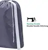 2-pack XL nylon laundry bags with straps. Holds up to 4 loads of clothes. Fits hampers or baskets. Durable grey design. 4