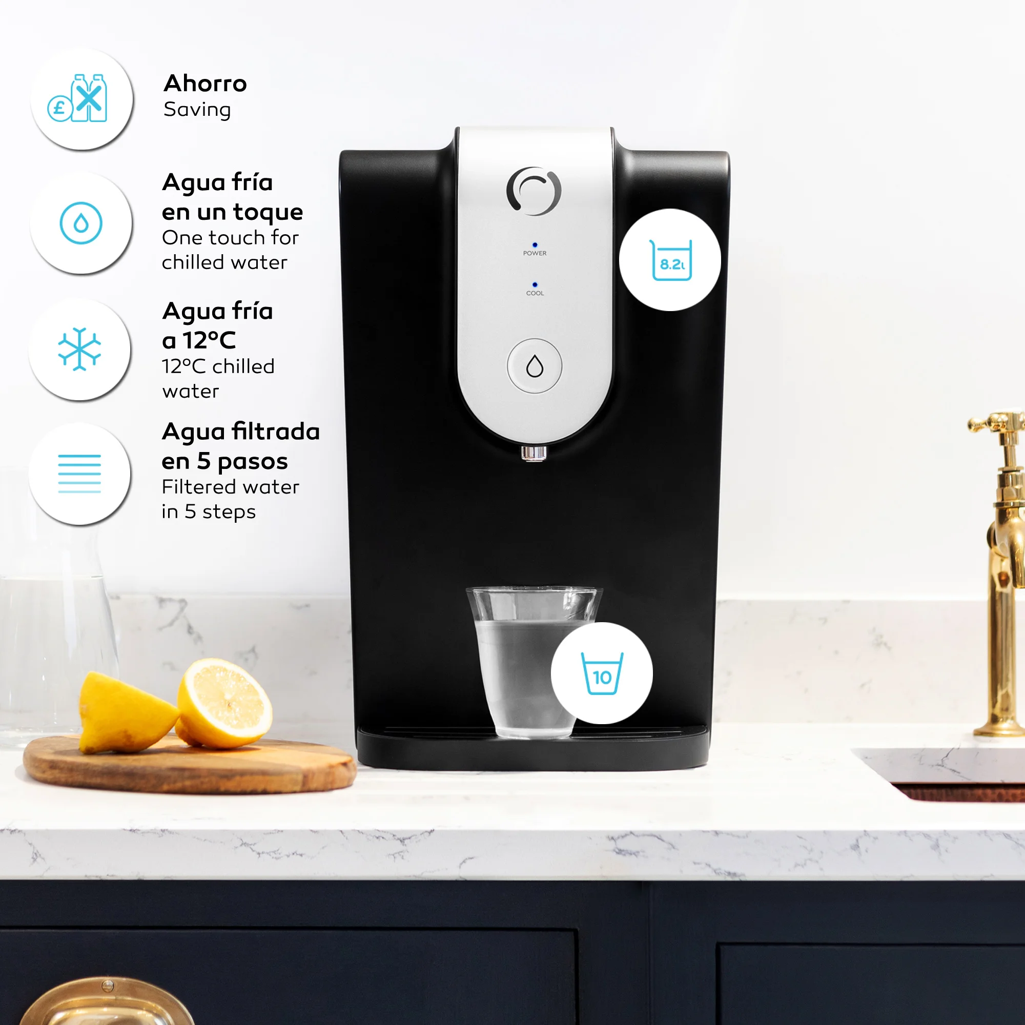 Aqua Optima Countertop Instant Hot & Cold Filtered Water Dispenser
