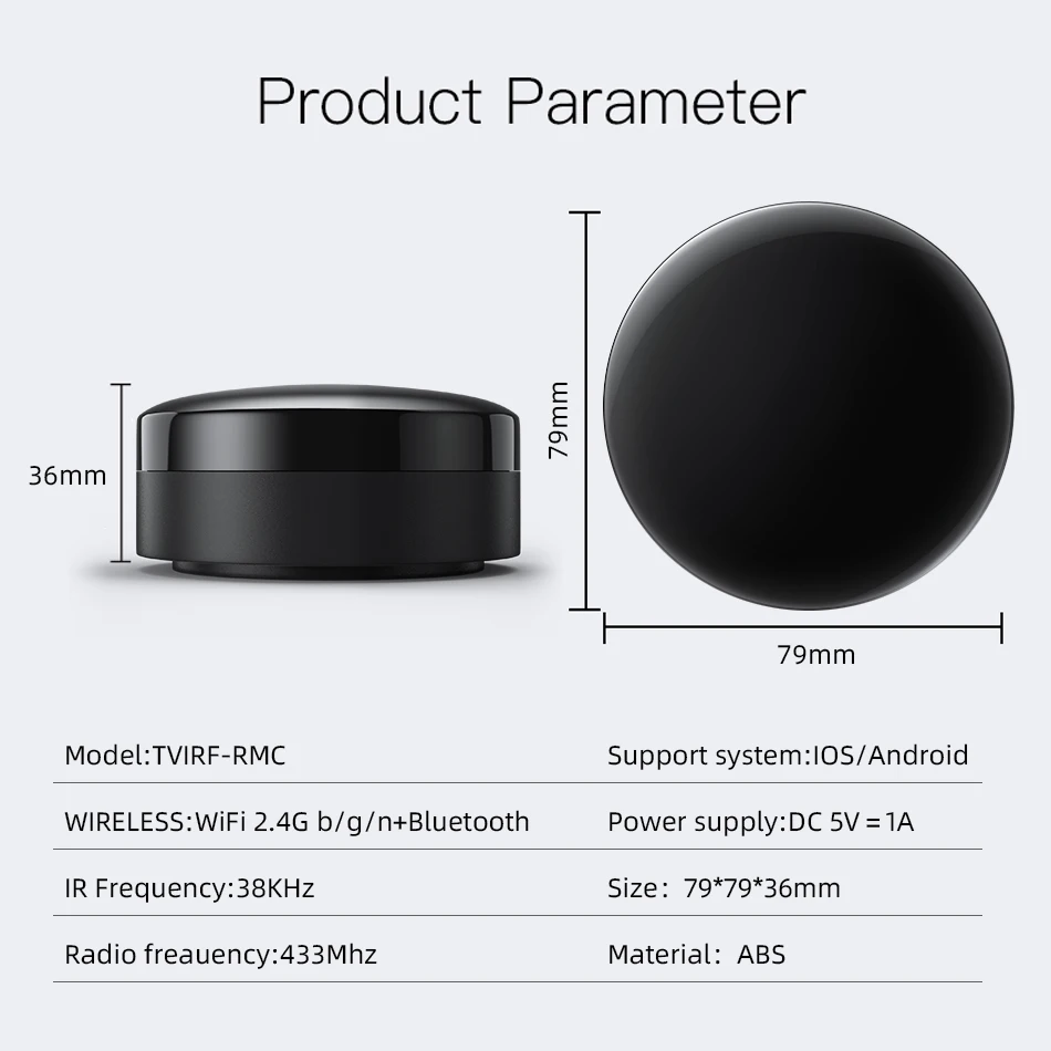 Control remoto universal para teléfono inteligente, dispositivo inteligente con Control de voz, compatible con Alexa, asistente de Google Home, Apple,Android, Tuya - Imagen 5