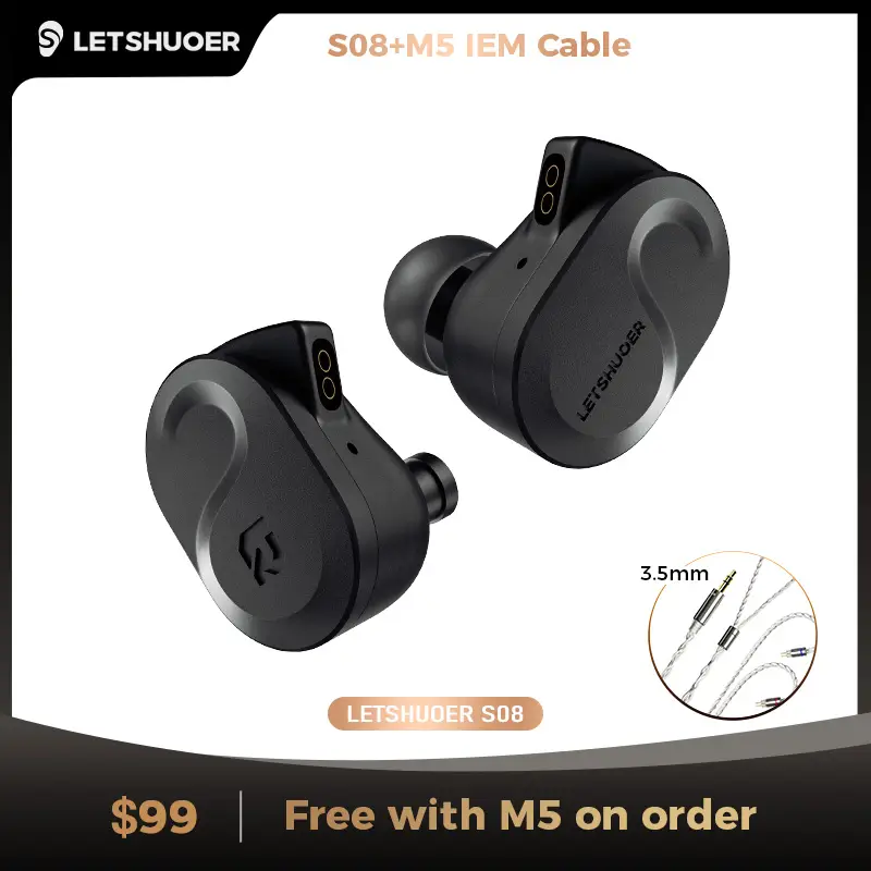 イヤホン Letshuoer S08 Letshuoer S08 Fourth Generation in Ear Monitor Earphone