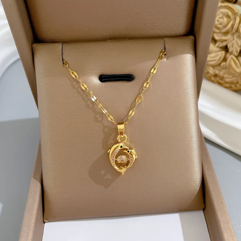 Christian Dior Dior Heart & Clover Pendant Necklace - Gold-Tone Metal Pendant  Necklace, Necklaces