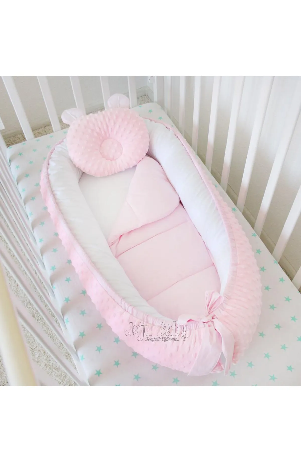 

Детское постельное белье Babynest из розового нута на возраст 0-24 месяца
