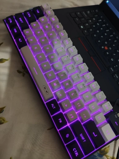 MageGee Mini 60% Gaming Keyboard, RGB Backlit 61 Key Ultra-Compact Keyboard, TS91 Ergonomic Waterproof Mechanical Feeling Office photo review