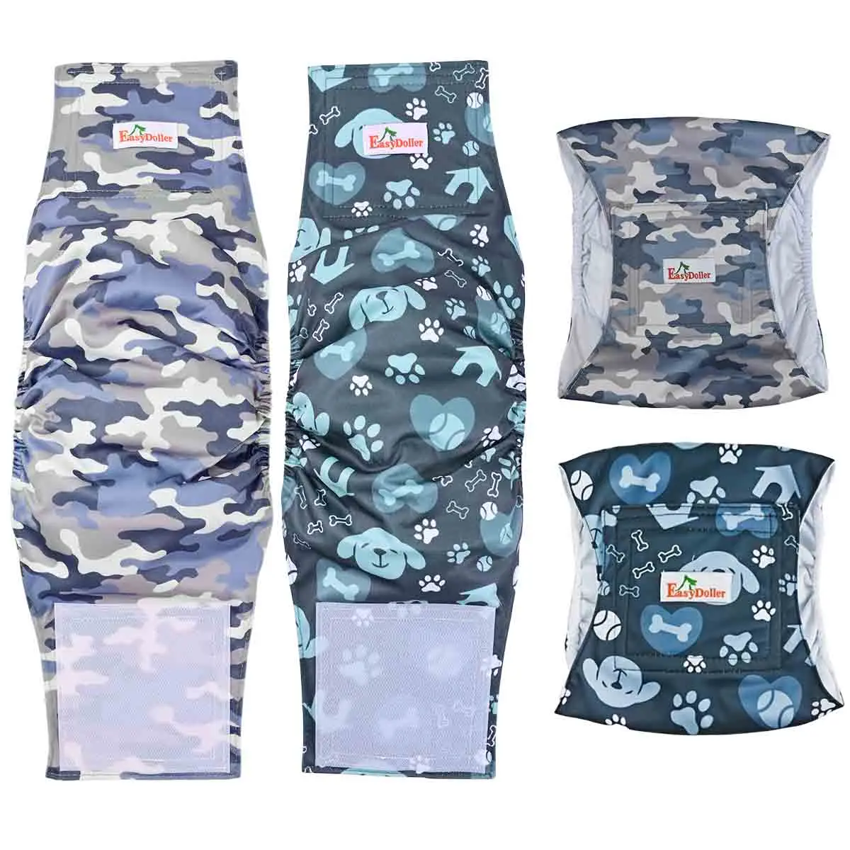 Male Dog Diaper Washable Reusable Pet Nappy Belly Band Wrap 2 Pack