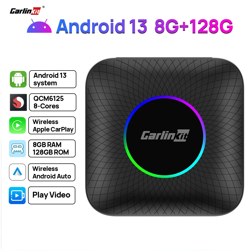 CarlinKitAndroid13CarTVBoxAndroidAutoCarPlayWirelessAdapter
