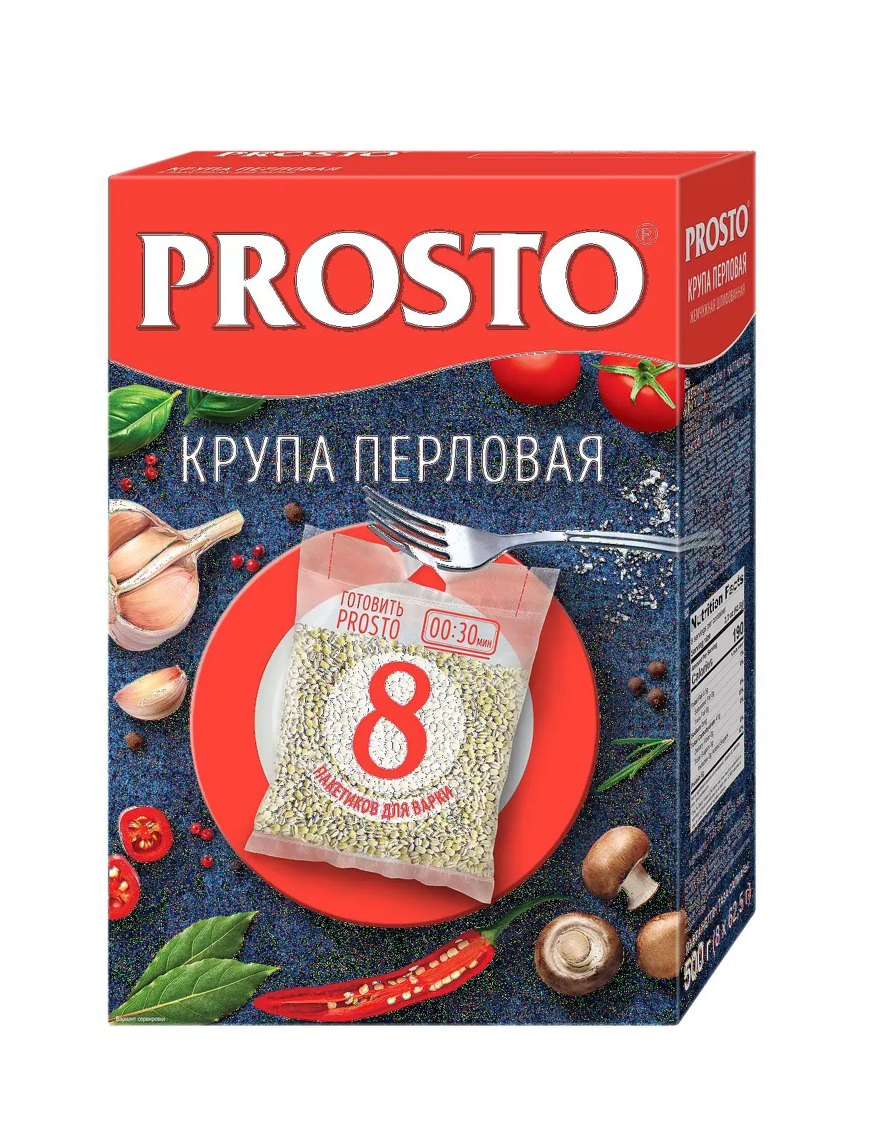 Упаковка 12 пачек Перловая крупа Prosto 500г (8 х 62