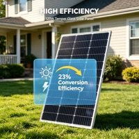 Panneau solaire en verre trempé de 120 watts avec cellule solaire monocristalline, panneaux photovoltaïques 18 V, étanche, durable, efficace pour chargeur de batterie 12 V/24 V, camping-car, balcon, camping. 5