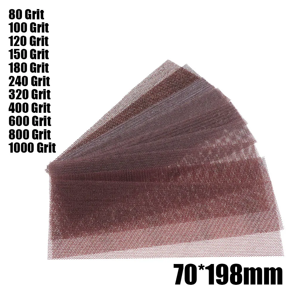 

70*198mm Wet & Dry Mesh Sandpaper 80 To 1000 Grit Abrasive Paper Sheets