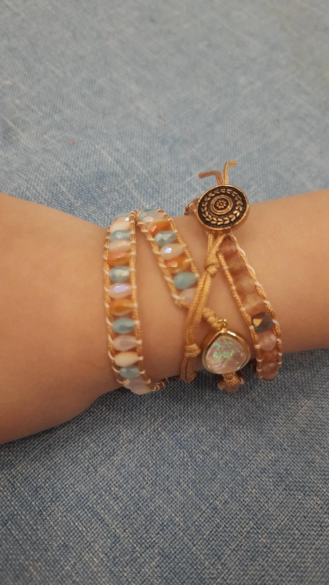 Verbinding Armband – Zonnesteen & Japanse Opaal Bedelarmband photo review