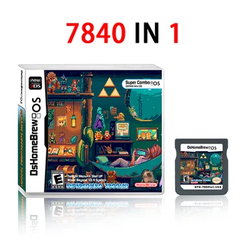 3DS NDS 게임 카드 결합 카드 7840, NDS 카세트 64IN1 208 500 NES US 게임 카드, DSTWO Mini 2 3DS XL용