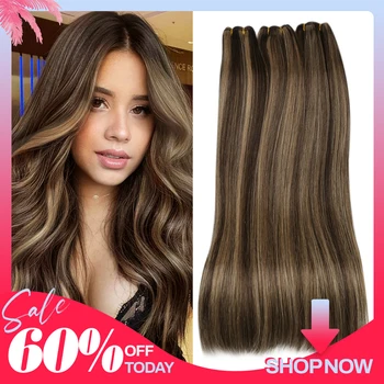 Moresoo trame di capelli umani trama di capelli macchina brasiliana Remy fasci di tessitura dritti naturali 100g Per cucire nelle estensioni dei capelli umani exstescion capelli veri