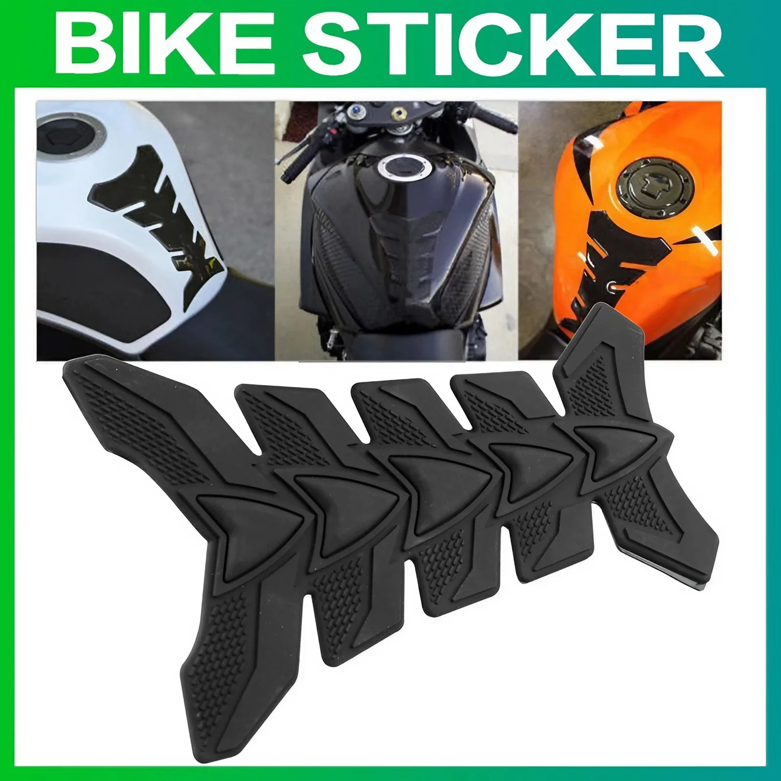 3D Carbon Fiber Motorcycle Tank Pad Protector – Fish Bone Style Sticker