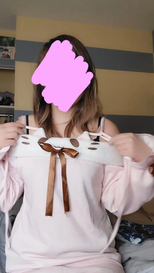 Pink Neko Sweatshirt - Cutecore Aesthetic photo review
