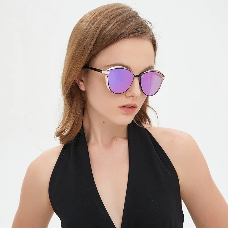 Women's Luxury Polarized Cat Eye Sunglasses - Mirror Lens UV Protection