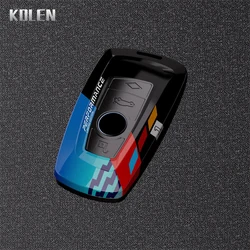 Sleek Carbon Fiber Car Key Case Cover - Premium ABS Shell Design (A BlackBlue)