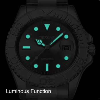 DEXCAR Watch for Man 316L Stainless steel material Mens quartz watch Brand original Calendar luminous function Reloj para Hombre