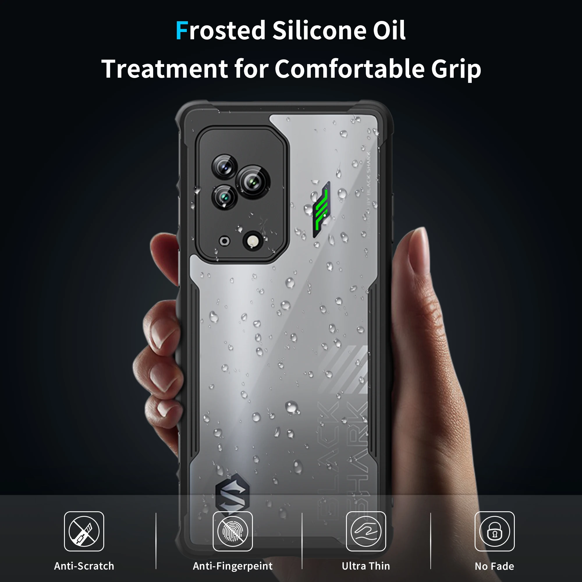 ZSHOW Case for Xiaomi Black Shark 5 5 Pro Case Slim Thin Heat Dissipation Clear Soft TPU ShockProof  with Tempered Glass