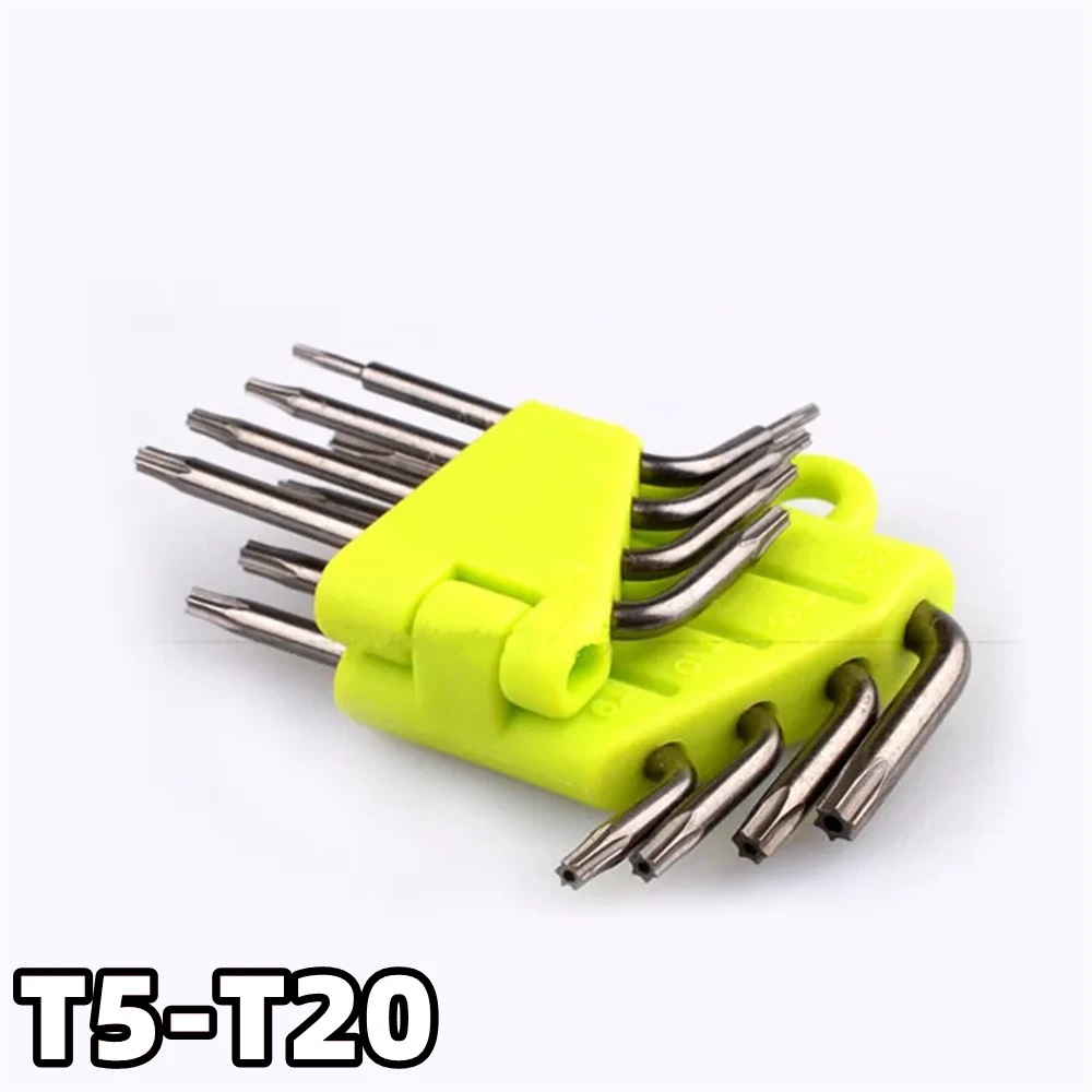 

8 in 1 Hexagon Screwdriver Wrench Bit Set T5-T20 Wrench Tool Kit CR-V Star Key Wrench Torx Screwdriver kit with Carrying Holder