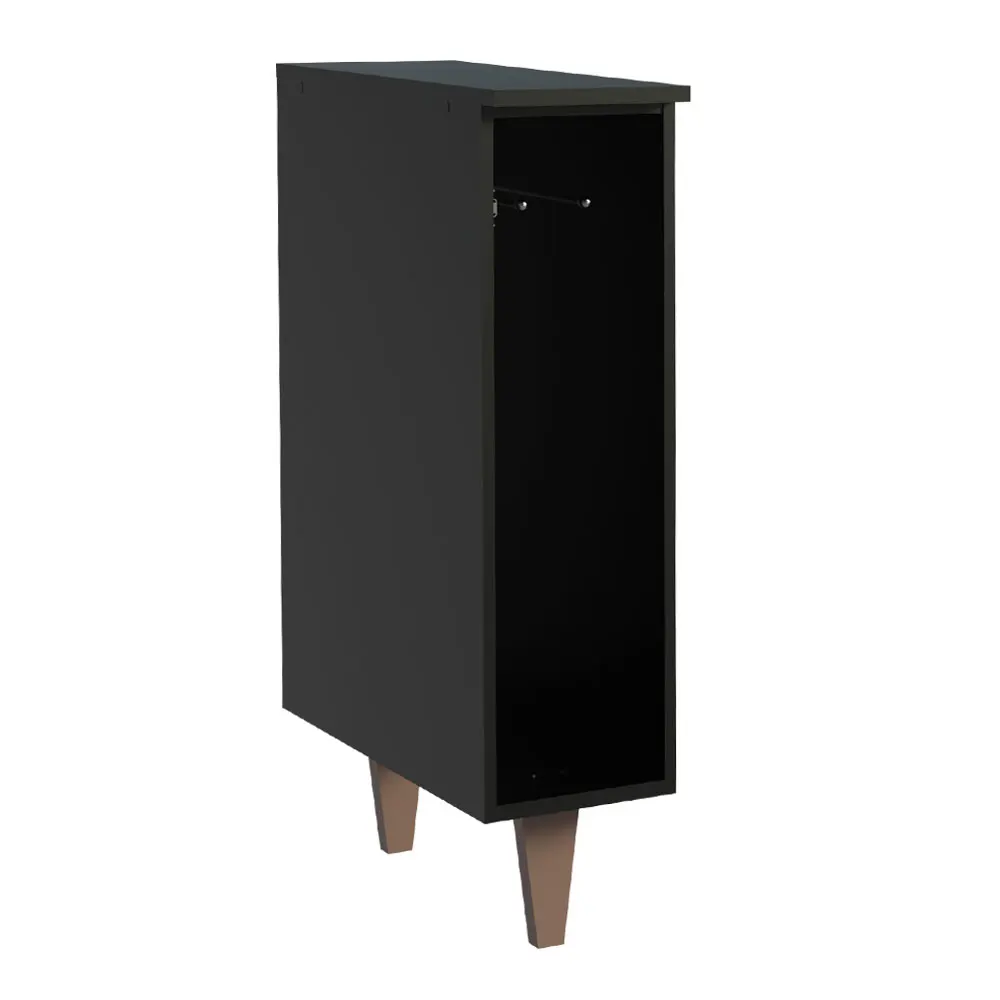 Gabinete Porta-toallas Cocina Madesa Reims Con Tarja Color Negro