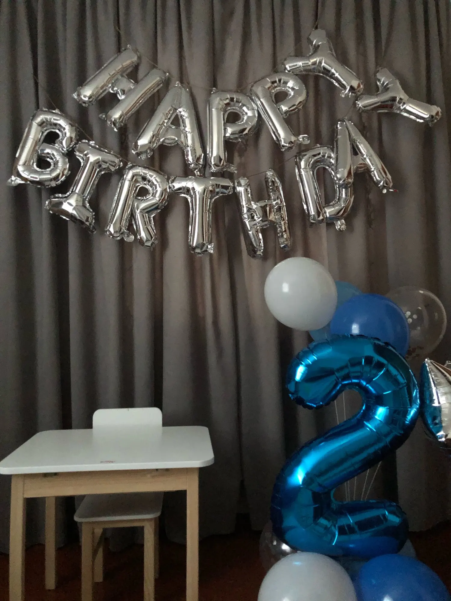 Blue Foil Birthday Balloon Set photo review