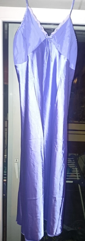 Nightgowns For Women Long Sleeveless Night Gowns Satin Silk Chemise Lingerie Slip Dress Sexy Nightwear Sleep Shirt for Ladies photo review