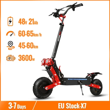 Scooter elettrico a doppio motore Velocità massima 60-65 km/h Portata 45-55 km Tipo C Assorbimento degli urti Pneumatici fuoristrada da 11 pollici Escooter pieghevole