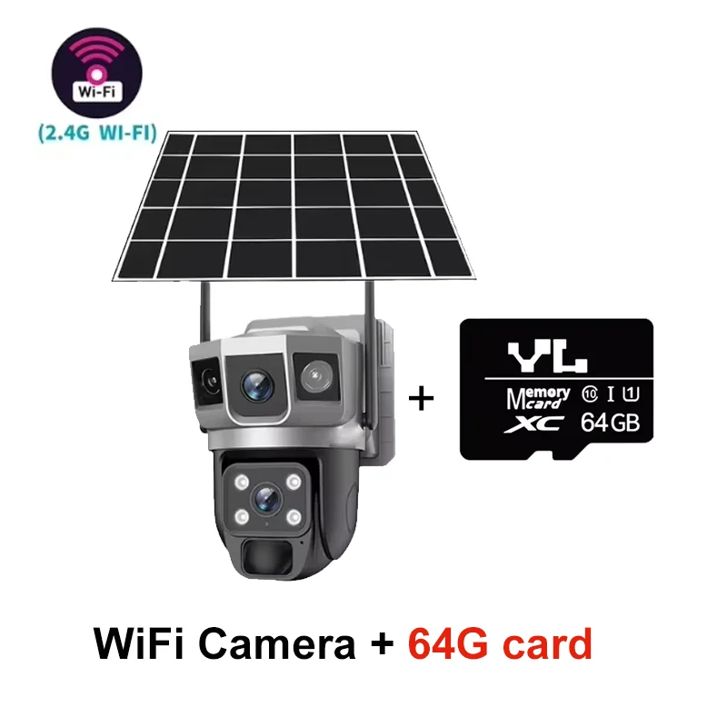 كاميرا V380 Pro ذات العدسة المزدوجة، تدعم شبكات 4G...