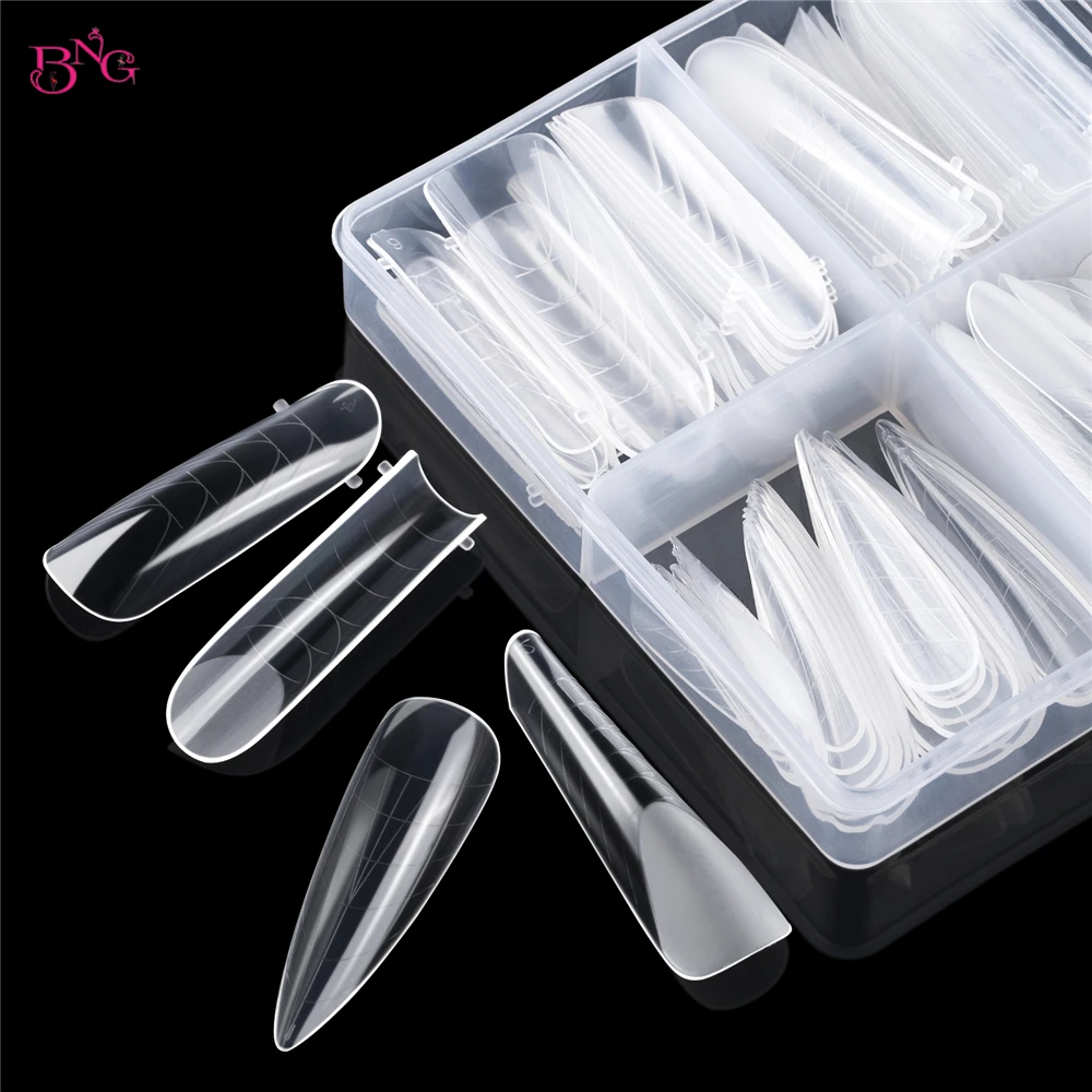 98/120PCS Dual Forms Nail Gel Molds for Nail Extensions