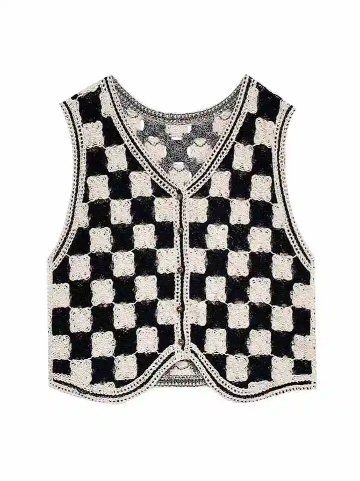 Gilet Jeans Donna Gilet All'Uncinetto Boho Hippie Apeto Sul