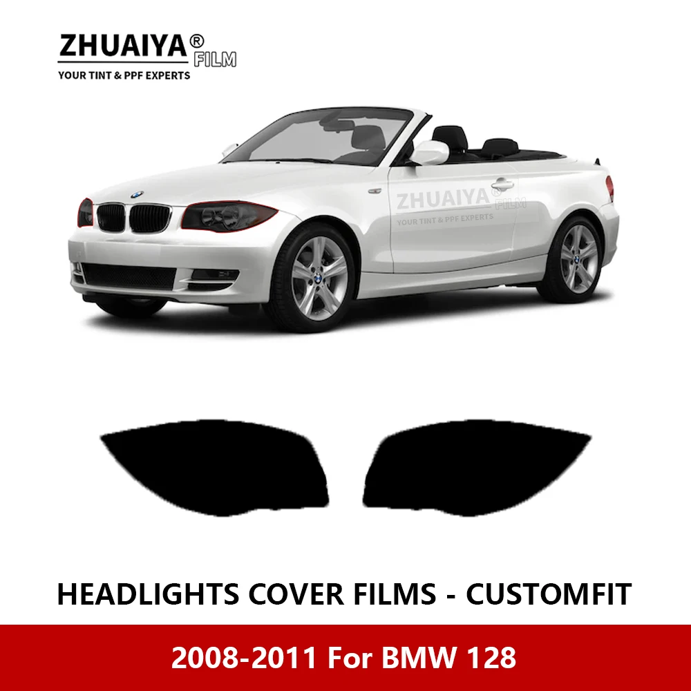 

Для BMW 128 2008-2011 Автомобильная внешняя фара против царапин PPF предварительно отрезанная Защитная пленка для ремонта автомобильные наклейки аксессуары