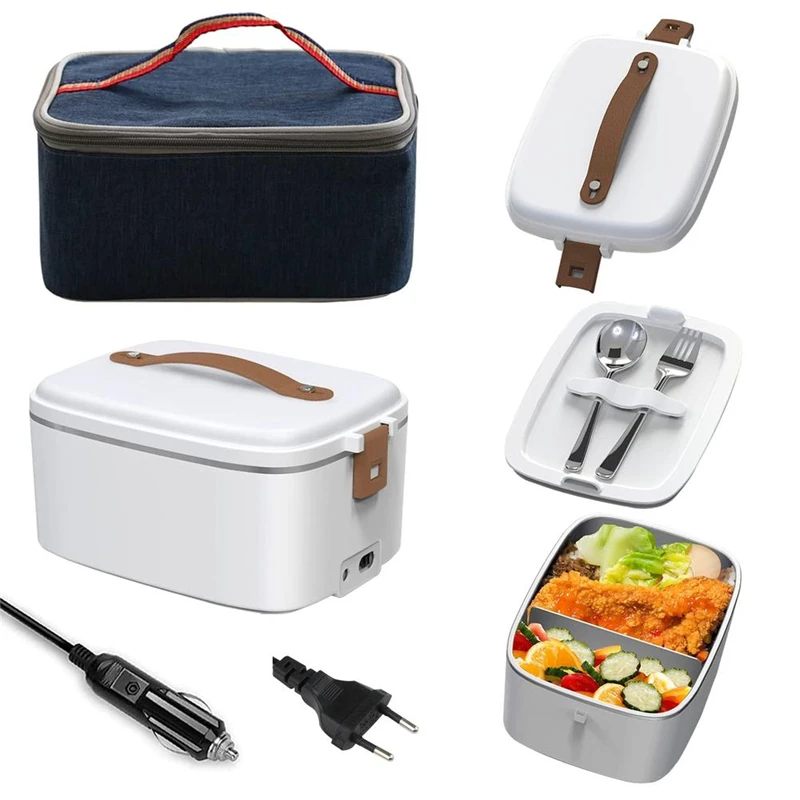 12V Portable Heated Lunch Box 1.8L Large Capacity 304 Stainless Steel