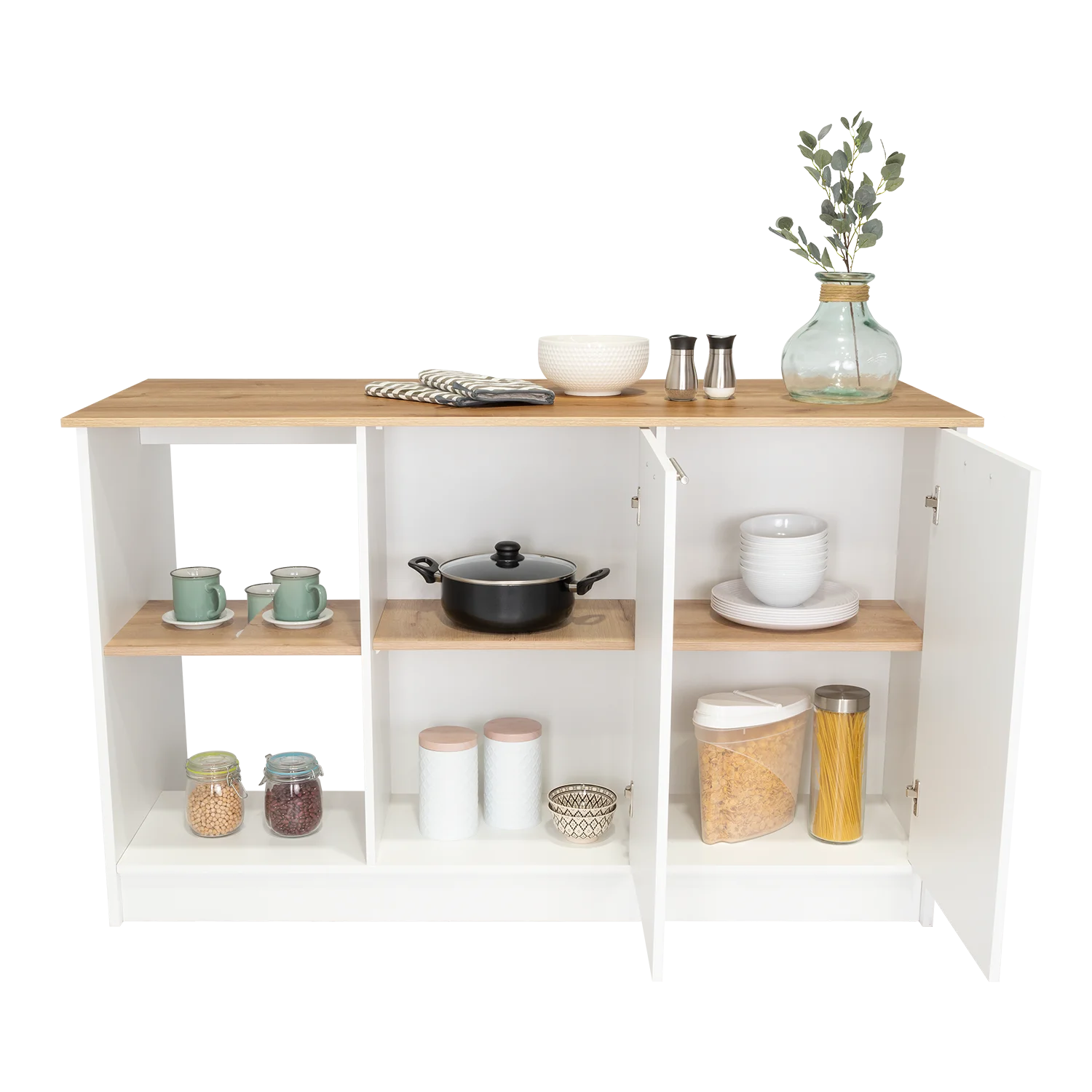 juniper kitchen island light oak-white
