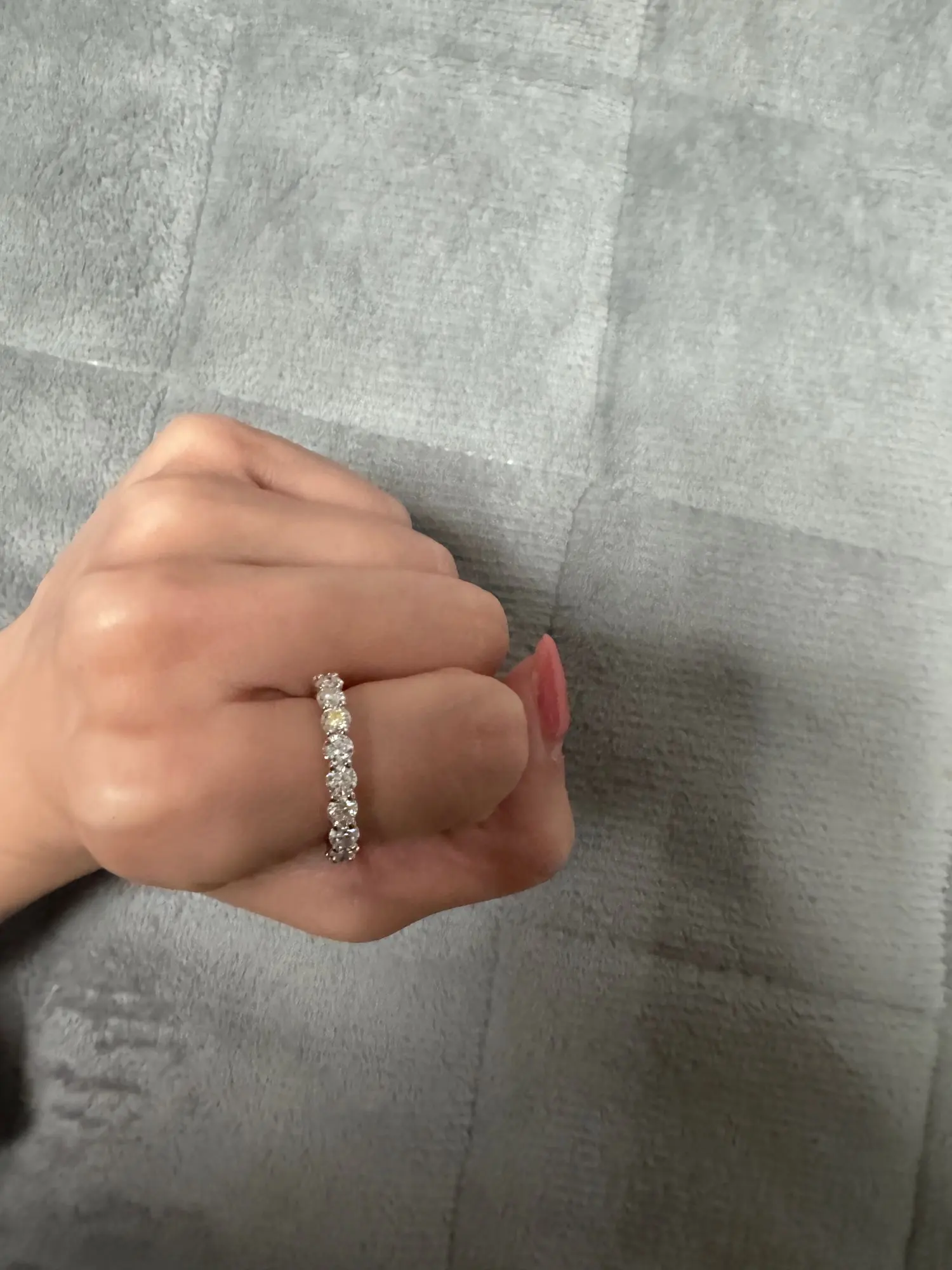 Sparkl365 Moissanite™ MARIS HALF Eternity Band [18K Gold over Silver S925]