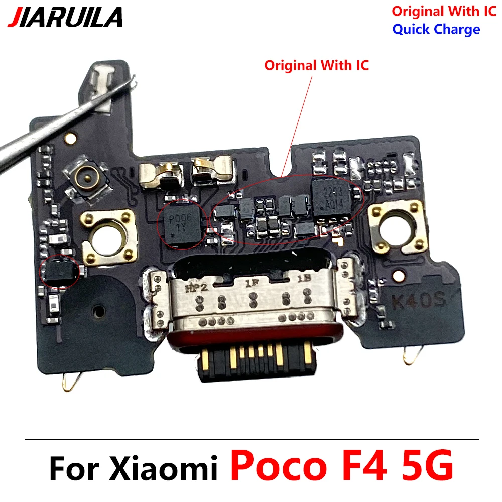 

Original New USB Charging Connector Port Dock Charge Flex Cable For Xiaomi Poco F4 5G Charging Port Connector