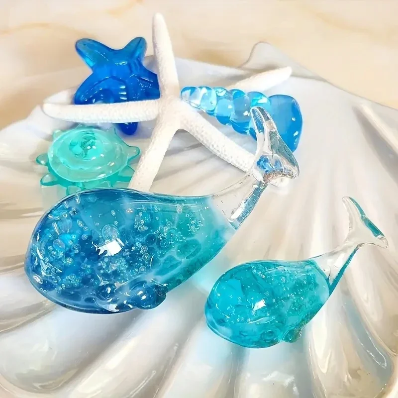 2Pcs Crystal Silicone Moulds Epoxy Resin Dolphin Mould Silicone Moulds 3D Ocean Animal Set Whale Epoxy