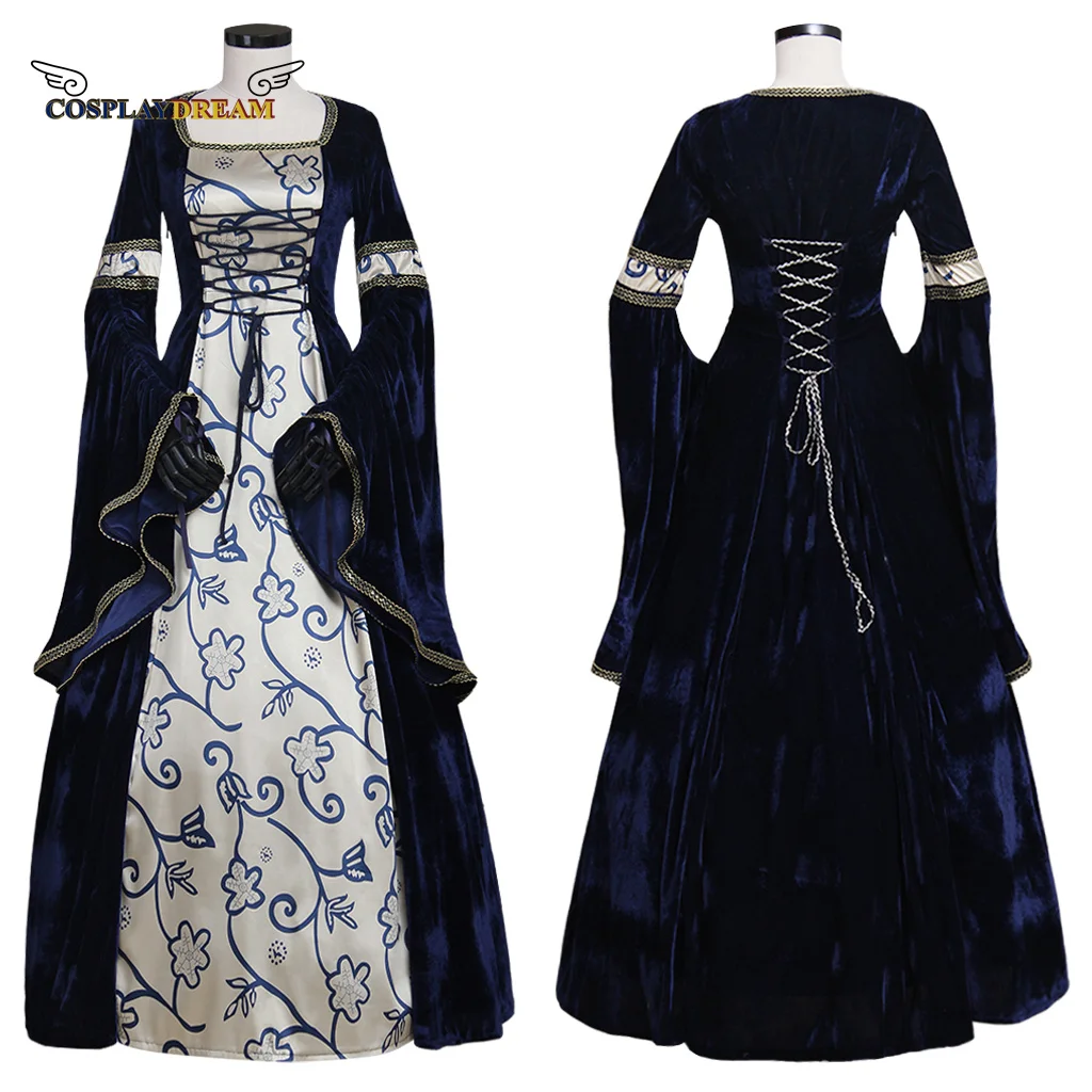 

Medieval Renaissance Victorian Vintage Dress Costume Gothic Fantasy Dress or Halloween Carnival Party Custom Made