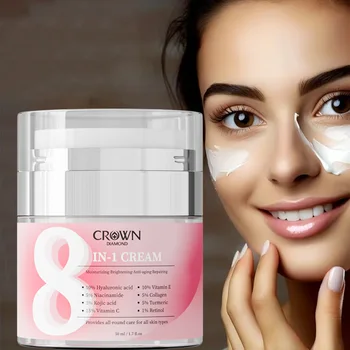 1.7 FL.OZ/50 ML 8 IN 1 Moisture cream With for Niacinamide Remove Dark Spots Anti Freckle Cream Fade Pigmentation Melasma Cream