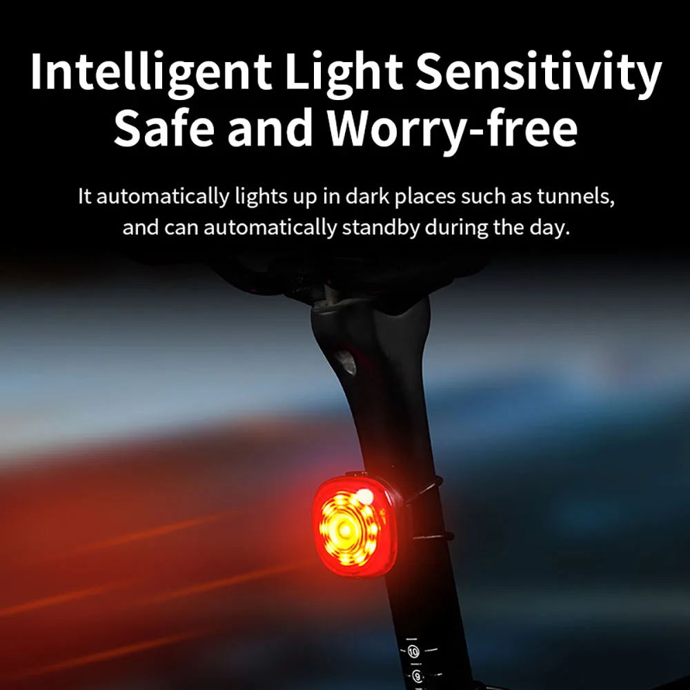 iGPSPORT TL30 Smart Tail Light Rear Bike Light Brake Warning Lamp Waterproof LED 6 Modes Cycling Taillight Bike Accessories