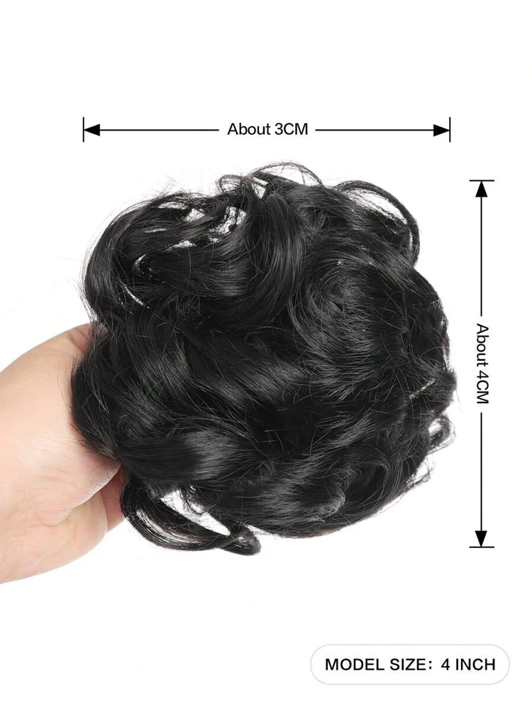 Synthetic Hair Bun Extensions For Women Messy Claw Clip Chignon Ponytail Hairpieces For Daily Use And Party Wear Wavy Curly Hair