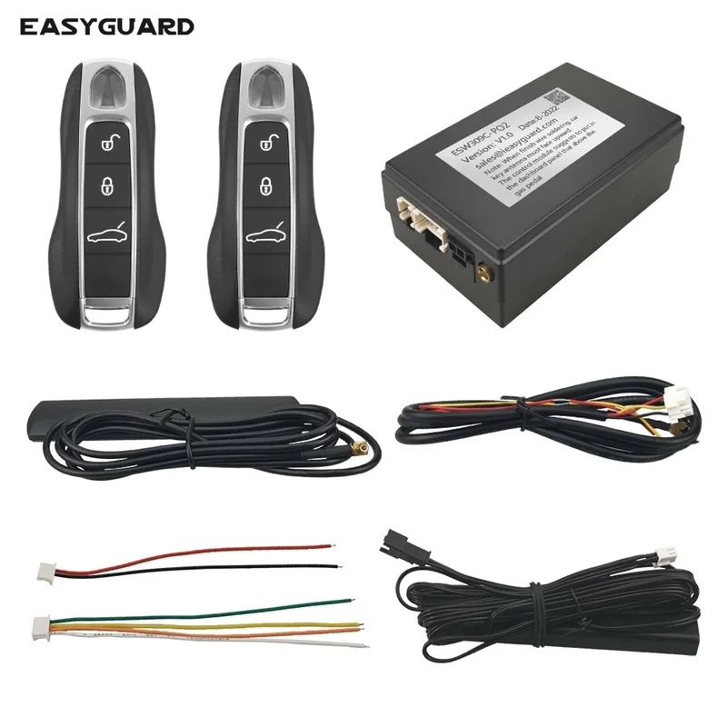 EasyGuard Smart Key PKE Kit Fit For Porsche with Factory Push Start Button DC12V Keyless Entry Enable And Disable Easy Install