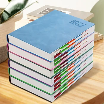 Agenda Giornaliera 2027, Diario con 320 Pagine, Quaderno con Lista di Controllo per l'Autodisciplina per 365 Giorni, Combinazione Weekend