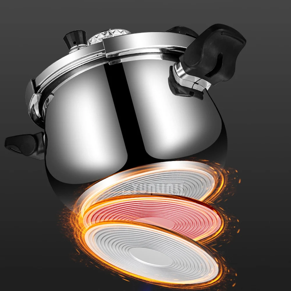 Household large capacity Pressure Cooker 304 Stainless Steel Pressure Cooker Gas Stove Induction Cooker Universal 3