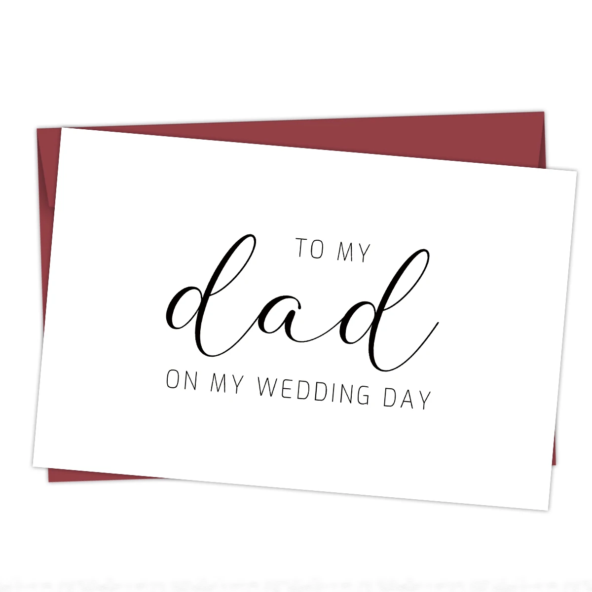 Greeting Cards To My Dad On My Wedding Day Card With Envelope Wedding Day Greeting Card for Father Thank You Cards for Dad from Bride or Groom